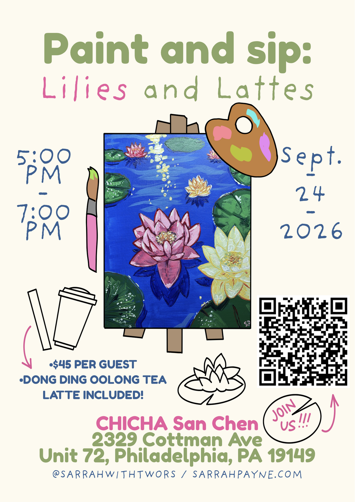 Paint and Sip: Lilies and Lattes